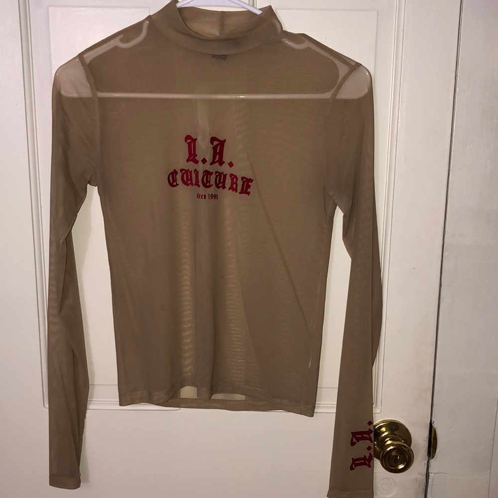 L.A.Culture mesh longsleeve shirt